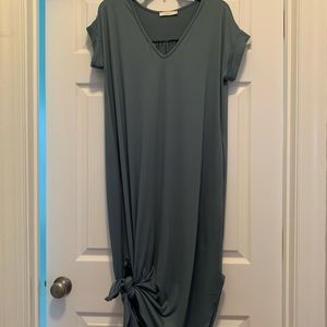 Tie bottom maxi dress